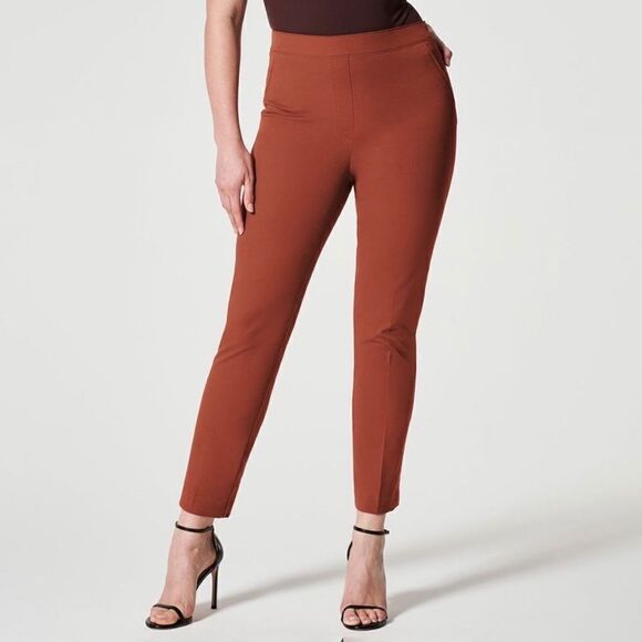 SPANX Pants - Spanx On The Go Ankle Slim Stretch Cropped Pant Bronzed Glow FLAWS